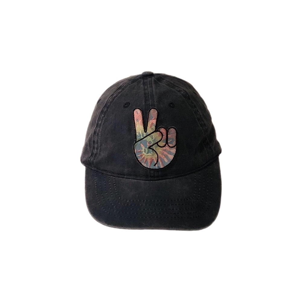 Washed Blue Baseball Hat W/ Peace Patch - Picture 5 of 5